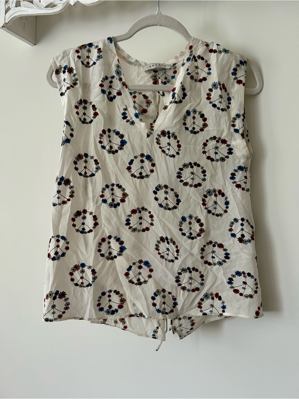 Sandro 100% Silk Top